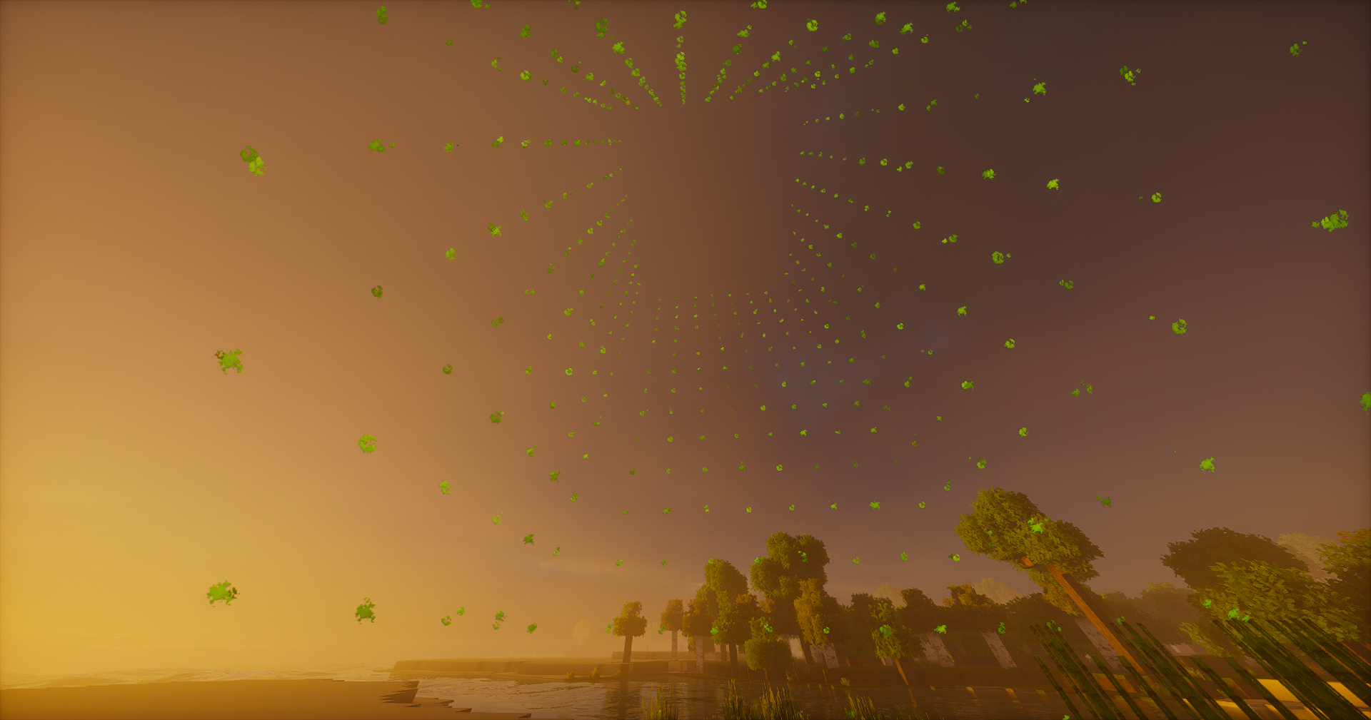 Claim System mit grünen Partikeln