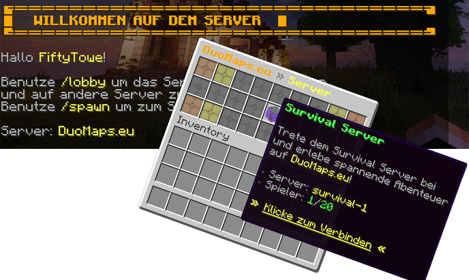 Server Auswahl Menü